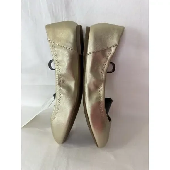 Amazon Essentials Women's Gold Ballet Flat Shoes Size 8W NWT - Picture 4 of 8